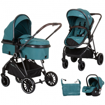 Carucior 3 in 1 - Carucior Chipolino Aura 3 in 1 teal