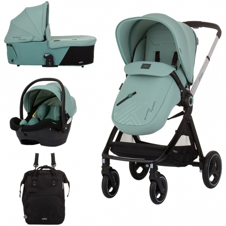 Carucior 3 in 1 - Carucior Chipolino Elite 3 in 1 pastel green