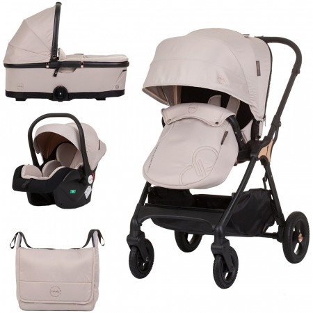 Carucioare - Carucior Chipolino Infinity 3 in 1 macadamia