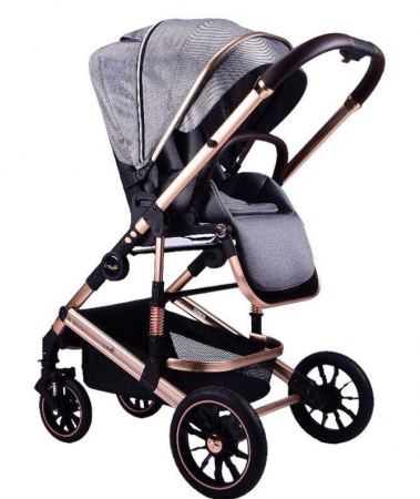 Carucior copii, 0-36 luni, Cu suspensii, Landou reversibil, Pozitie de somn si sezut, Roata cauciuc [2]