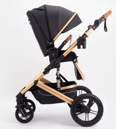 Carucior copii, 0-36 luni, Cu suspensii, Maner reversibil, Pozitie de somn si sezut, Roata cauciuc, Husa picioare detasabila [4]