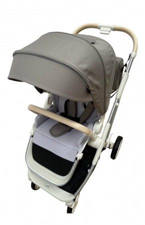 Carucior copii, 0-36 luni, sarcina maxima 22 kg, Landou reversibil, Colectie Lux, Geanta de scutece, Bej Kaki [2]