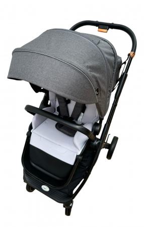 Carucior copii, 0-36 luni, sarcina maxima 22 kg, Landou reversibil, Colectie Lux, Geanta de scutece, Gri petrol [2]