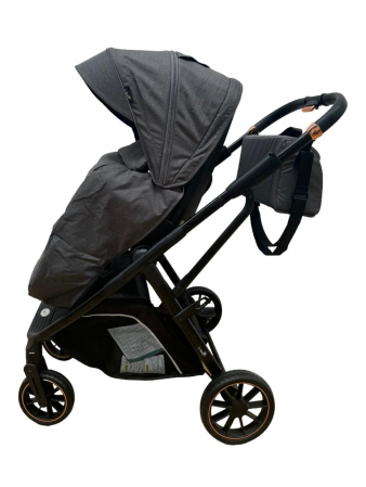 Carucior copii, 0-36 luni, sarcina maxima 22 kg, Landou reversibil, Colectie Lux, Geanta de scutece, Gri petrol [8]