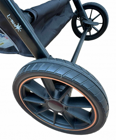 Carucior copii, 0-36 luni, sarcina maxima 22 kg, Landou reversibil, Colectie Lux, Geanta de scutece, Gri petrol [9]