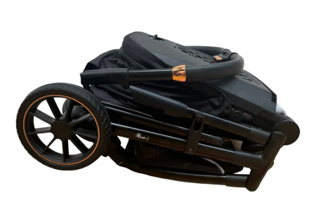 Carucior copii, 0-36 luni, sarcina maxima 22 kg, Landou reversibil, Colectie Lux, Geanta de scutece, Negru [11]