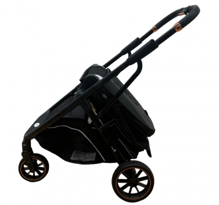 Carucior copii, 0-36 luni, sarcina maxima 22 kg, Landou reversibil, Colectie Lux, Geanta de scutece, negru auriu [17]