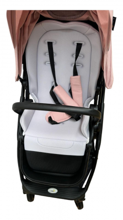 Carucior copii, 0-36 luni, sarcina maxima 22 kg, Landou reversibil, Colectie Lux, Geanta de scutece, Roz pudra [4]