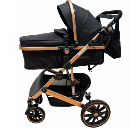 Carucior copii, 2 in 1, multifunctional,  Matlasat, Pliere compacta tip carte, suspensie roti [2]