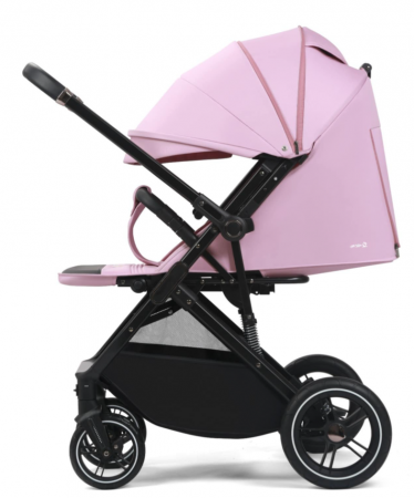 Carucior Copii , sport cu pozitie de somn, pliere troler, Spatar reglabil, Tehnologia One-Hand Folding, copertina extensibila, maner reversibil, husa de picioare si geanta, roz [2]