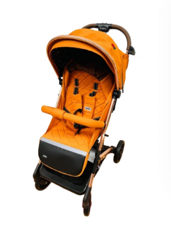 Carucior Copii, Tip sport cu pozitie de somn, Pliere Troller, Spatar reglabil, Tehnologia inovatoare One-Hand Folding, Kidilo, Portocaliu [2]