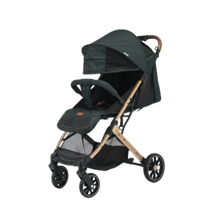 Carucior sport - Carucior Copii, Tip sport cu pozitie de somn, Pliere Troller, Spatar reglabil, Tehnologia inovatoare One-Hand Folding, capotina reglabila, verde