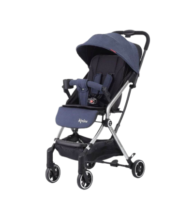 Carucior sport - Carucior Copii ,Tip sport cu pozitie de somn, Troller,Spatar reglabil prin centura,Cu suspenii, Tehnologia inovatoare One-Hand Folding, albastru