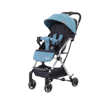 Carucior sport - Carucior Copii ,Tip sport cu pozitie de somn, Troller,Spatar reglabil prin centura,Cu suspenii, Tehnologia inovatoare One-Hand Folding, albastru ciel