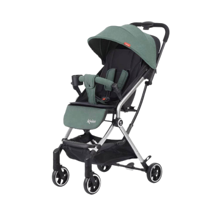 Carucior sport - Carucior Copii ,Tip sport cu pozitie de somn, Troller,Spatar reglabil prin centura,Cu suspenii, Tehnologia inovatoare One-Hand Folding, verde smarald