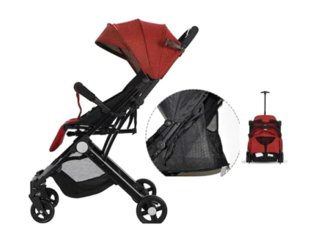 Carucior sport - Carucior Copii,Tip sport cu pozitie de somn, Troller,Transport pe avion,Tehnologia inovatoarea One-Hand Folding, Rosu si Gri