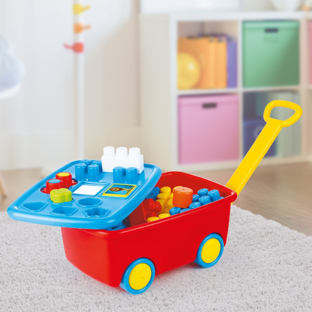 Carucior cu capac tip masuta, cu cuburi lego incluse [3]