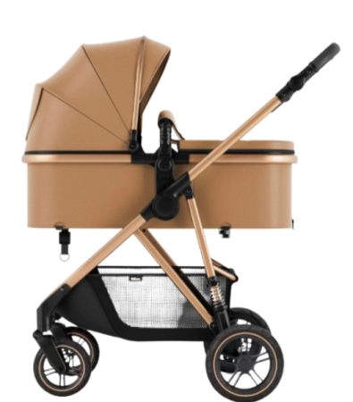 Carucior 2 in 1 - Carucior de copii 2 in 1 cu geanta accesorii, Cu suspensii, 105 x 95 x 60 cm, Belecoo