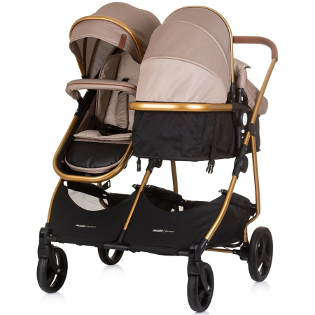 Carucior gemeni Chipolino Duo Smart 2 in 1 golden beige [4]