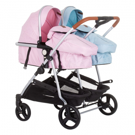 Carucior 2 in 1 - Carucior gemeni Chipolino Duo Smart 2 in 1 rose water sky
