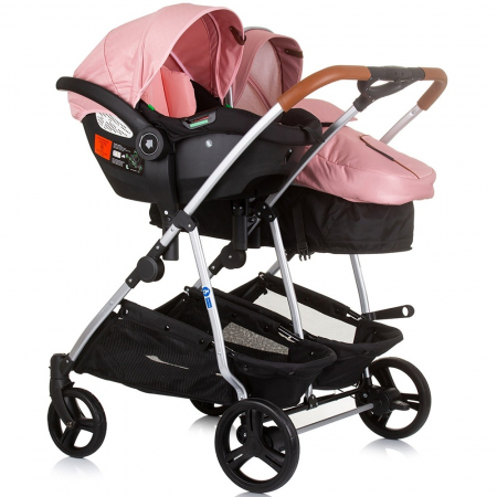 Carucior gemeni Chipolino Duo Smart 3 in 1 flamingo [8]