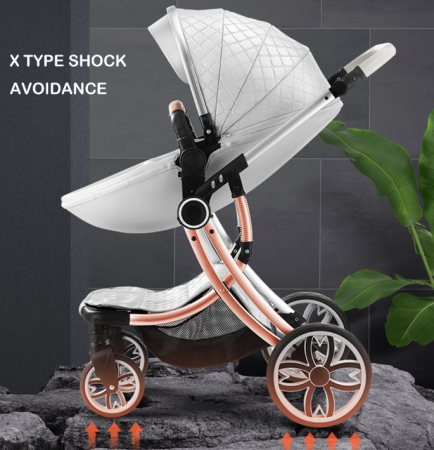 Carucior multifunctional 2 in 1, Forma anatomica pentru landou, Suspensie dubla [1]