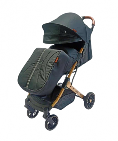 Carucior sport - Carucior pentru bebelusi, cu pozitie de somn, 0-36 luni, cu husa impermeabila pentru picioare, negru