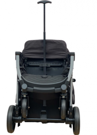 Carucior pentru bebelusi, cu pozitie de somn, 0-36 luni, cu husa impermeabila pentru picioare si maner cu piele, maro [4]