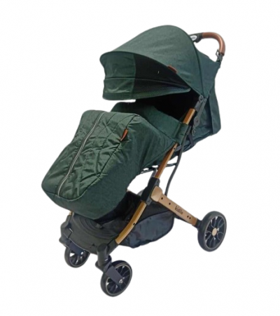 Carucior sport - Carucior pentru bebelusi, cu pozitie de somn, 0-36 luni, cu husa impermeabila pentru picioare, verde