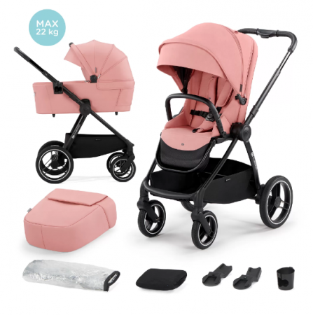 Carucior 2 in 1 - Carucior pentru copii Kinderkraft NEA 2 in 1 NEA, Ash Pink