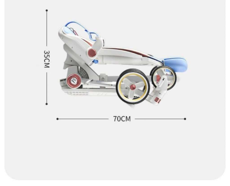 Carucior sport, 2 in 1, reversibil, cu pozitie de somn, tavita pentru masa, parasolar, Alb Multicolor [2]