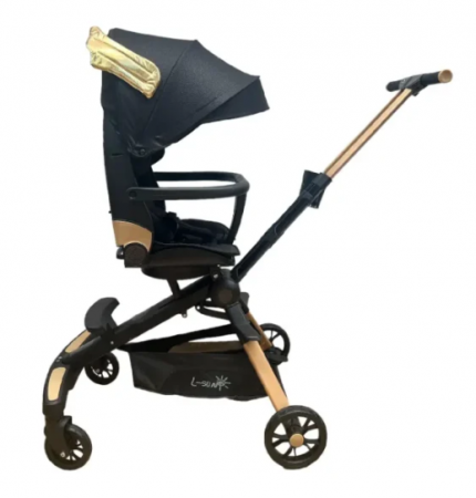 Carucior sport, 2 in 1, reversibil, cu pozitie de somn, parasolar, negru [3]