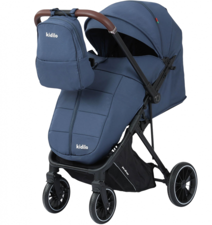 Carucior sport - Carucior sport, Kidilo, Pentru toamna-iarna, Husa de picioare, Copertina extensibila, Albastru