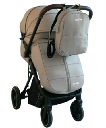 Carucior sport - Carucior sport, Kidilo, Pentru toamna-iarna, Husa de picioare, Copertina extensibila, Bej