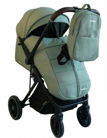 Carucior sport - Carucior sport, Kidilo, Pentru toamna-iarna, Husa de picioare detasabila, Copertina extensibila, Verde