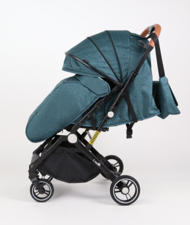 Carucior Sport pentru Copii, cu pozitie de somn, Troller transport par avion, Spatar reglabil prin centura, Geanta pentru scutece, Tehnologia inovatoare One-Hand Folding, Maner reversibil, Turcoaz [4]