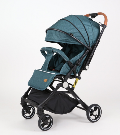 Carucior Sport pentru Copii, cu pozitie de somn, Troller transport par avion, Spatar reglabil prin centura, Geanta pentru scutece, Tehnologia inovatoare One-Hand Folding, Maner reversibil, Turcoaz [1]