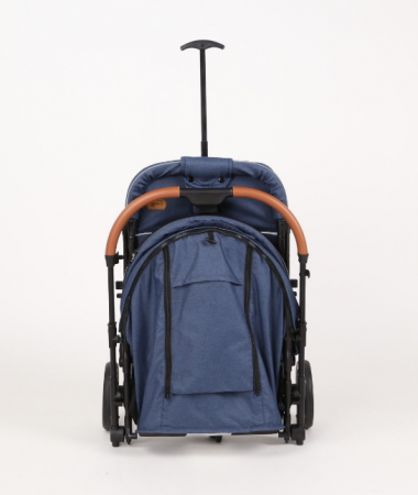 Carucior Sport pentru Copii, cu pozitie de somn, Troller transport par avion, Spatar reglabil prin centura, Geanta pentru scutece, Tehnologia inovatoare One-Hand Folding, Maner reversibil, Albastru [7]