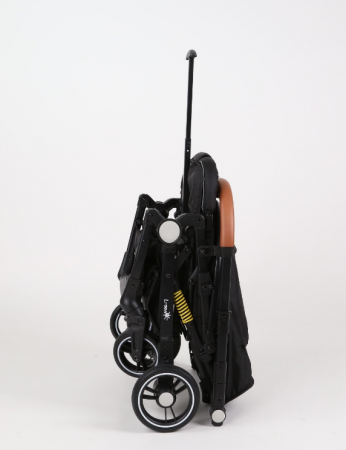 Carucior Sport pentru Copii, cu pozitie de somn, Troller transport par avion, Spatar reglabil prin centura, Geanta pentru scutece, Tehnologia inovatoare One-Hand Folding, Maner reversibil, Negru [6]