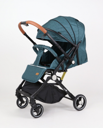 Carucior Sport pentru Copii, cu pozitie de somn, Troller transport par avion, Spatar reglabil prin centura, Geanta pentru scutece, Tehnologia inovatoare One-Hand Folding, Maner reversibil, Turcoaz [3]