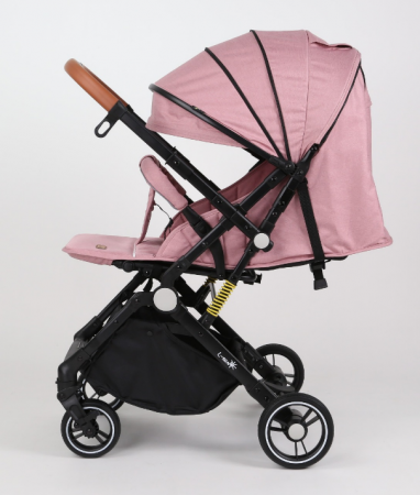 Carucior Sport pentru Copii, cu pozitie de somn, Troller transport par avion, Spatar reglabil prin centura, Geanta pentru scutece, Tehnologia inovatoare One-Hand Folding, Maner reversibil, Roz [5]