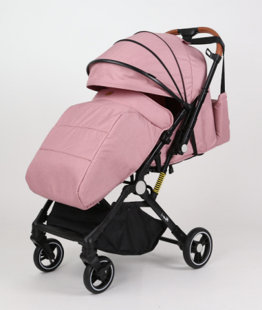 Carucior sport - Carucior Sport pentru Copii, cu pozitie de somn, Troller transport par avion, Spatar reglabil prin centura, Geanta pentru scutece, Tehnologia inovatoare One-Hand Folding, Maner reversibil, Roz