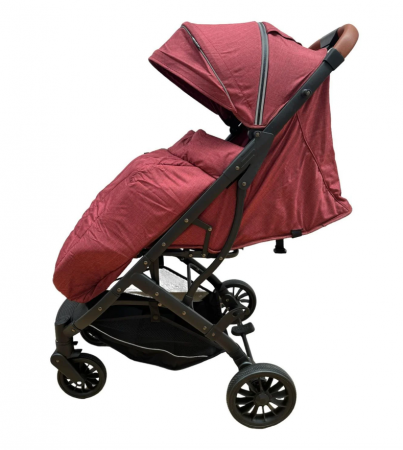 Carucior sport, tip troler, Cu husa de iarna detasabila, Roti cauciuc, Strangere ultracompacta, S1, Rosu grena [5]