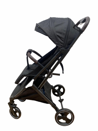 Carucior sport,ultrausor,cu pozitie de somn,tip troller,cu accesorii din piele, negru [4]