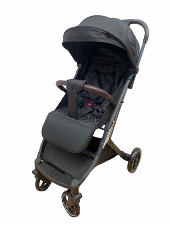 Carucior sport - Carucior sport,ultrausor,cu pozitie de somn,tip troller,cu accesorii din piele, negru