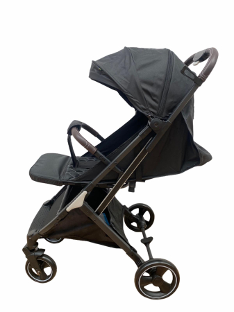 Carucior sport,ultrausor,cu pozitie de somn,tip troller,cu accesorii din piele, negru [3]