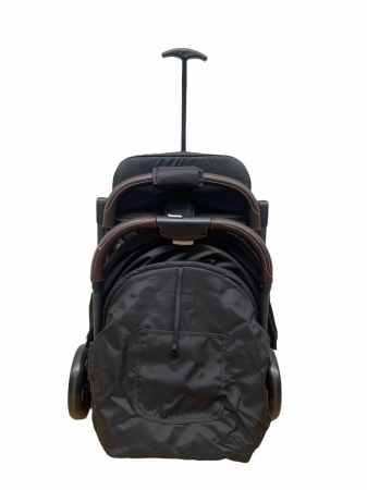 Carucior sport,ultrausor,cu pozitie de somn,tip troller,cu accesorii din piele, negru [1]