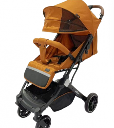 Carucior sport - Carucior sport, ultrausor si ultracompact, tip troller, maner si accesorii din piele, copertina cu prelungire, Kidilo