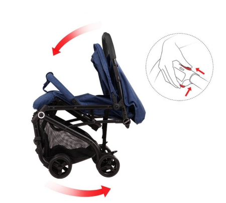 Carucior sport, ultrausor si ultrapliabil, cu pozitie de somn, tip troller, cu accesorii din piele, vernil [2]