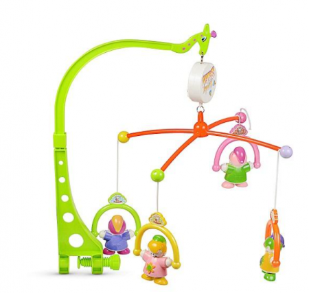 Jucarii interactive bebe - Carusel muzical,cu cheita,Multicolor